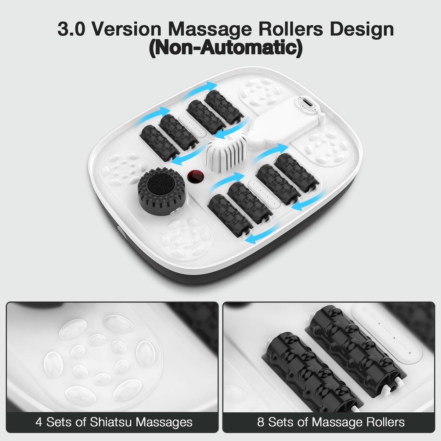 HOSPAN Collapsible Foot Spa Heated Massage Foot Bath by HOSPAN