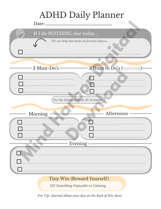 ADHD Daily Planner