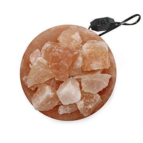 Himalayan Salt Lamp Bowl with Crystal Chunks by Spantik