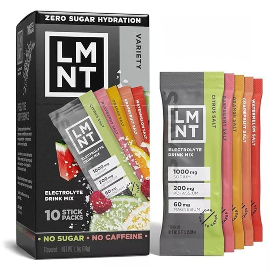 LMNT Zero Sugar Electrolyte Drink Mix Variety Pack