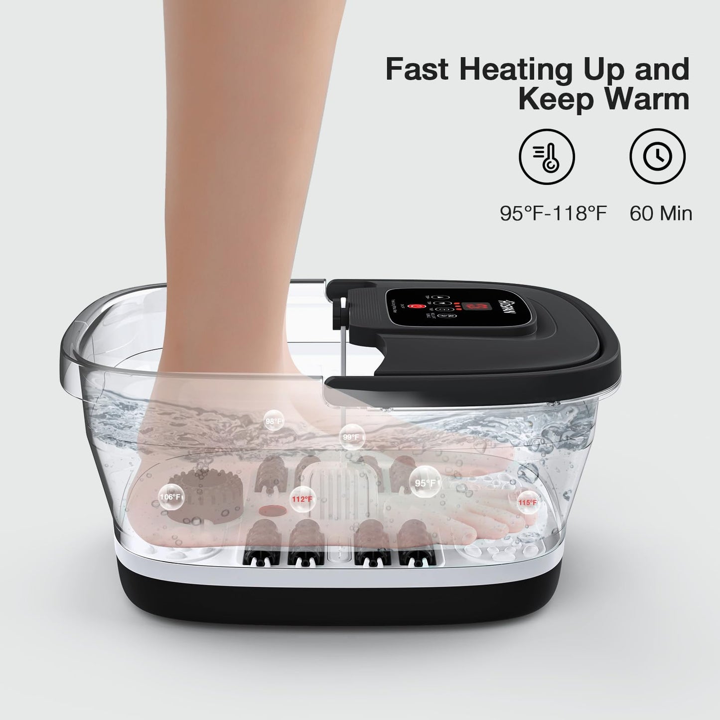 HOSPAN Collapsible Foot Spa Heated Massage Foot Bath by HOSPAN