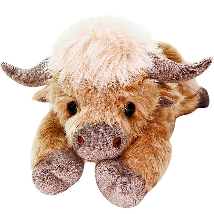 Highland Cow Weighted Plush Microwavable Heatable and Coolable Weighted Companion by Uoozii