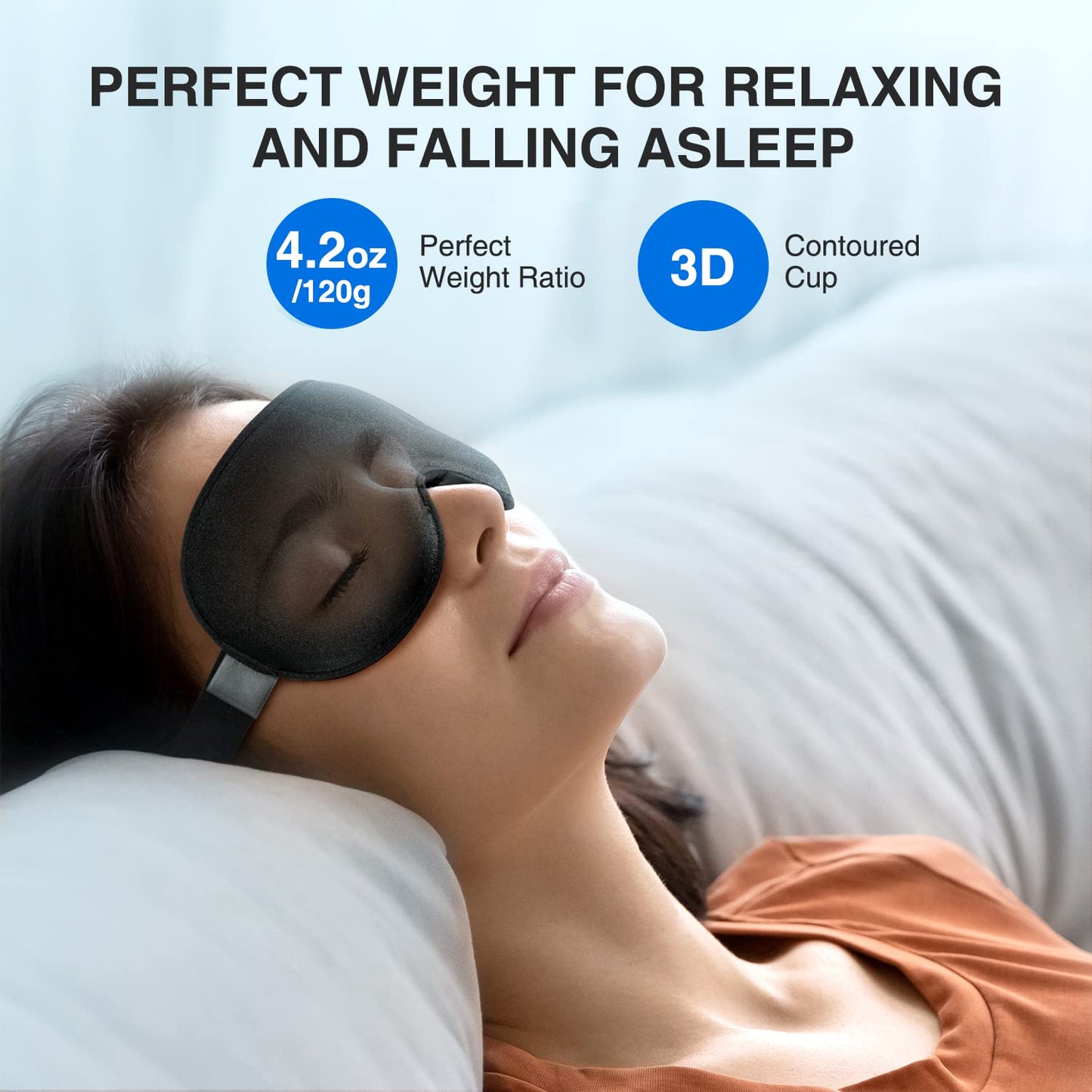 3D Light Blocking Eye Mask with Gentle Pressure by YFONG