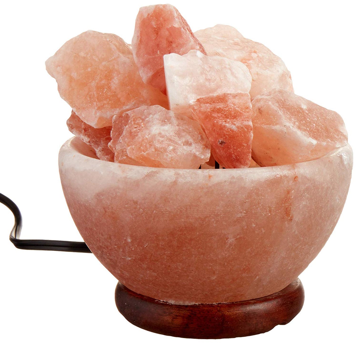 Himalayan Salt Lamp Bowl with Crystal Chunks by Spantik