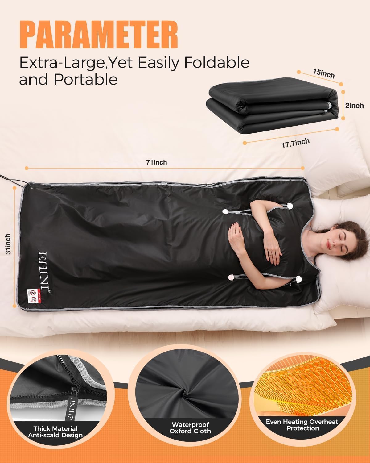 EHINI Infrared Sauna Blanket for Home Use