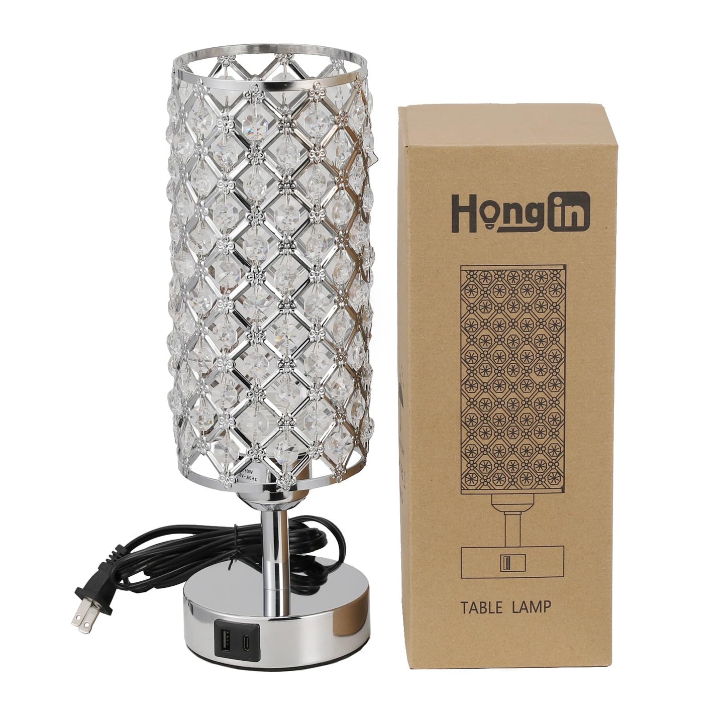 Crystal Touch Lamp with Touch Control by Hong in