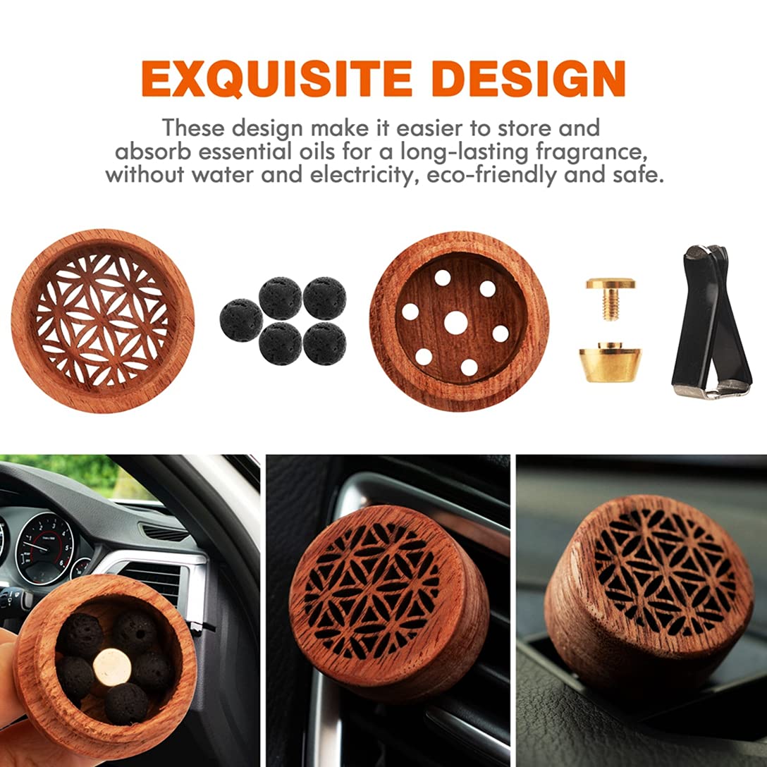 KILOSTEP Rosewood Essential Oil Car Diffusers