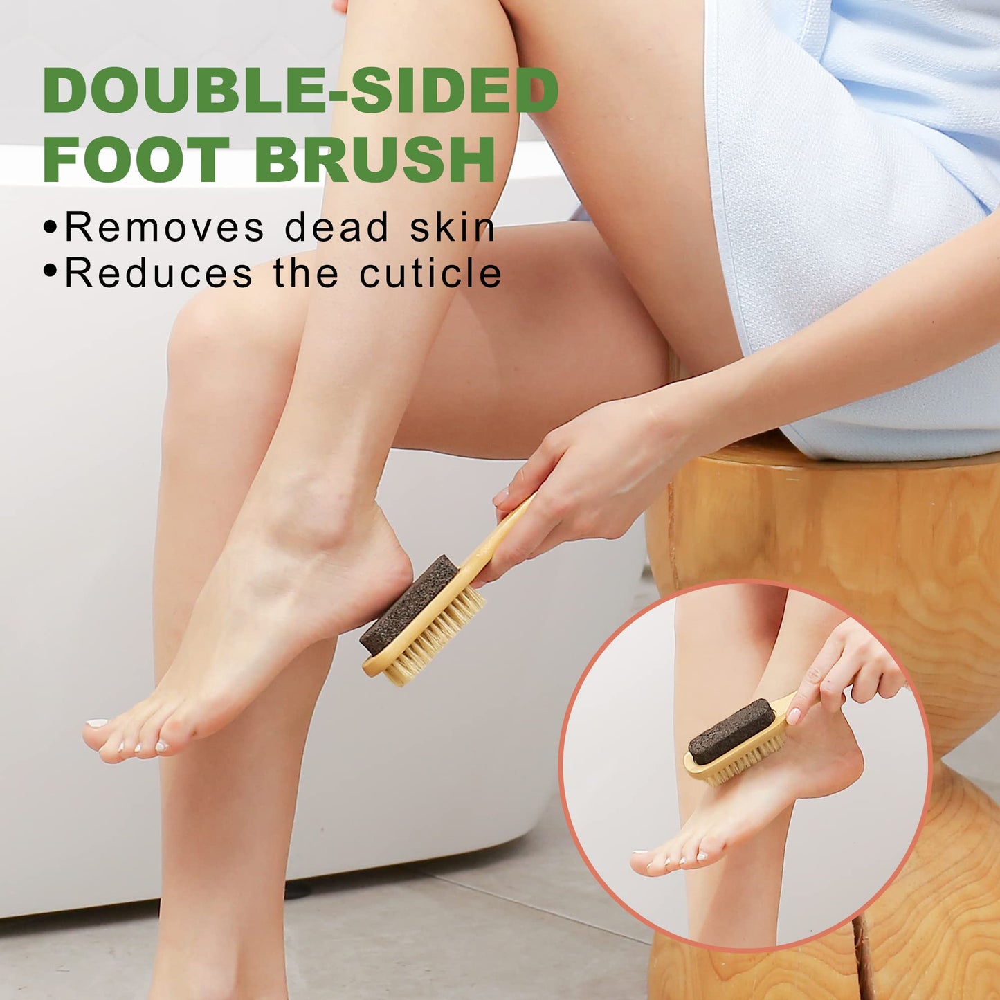 AIFEIVICO Natural Dry Brushing Body Brush Set