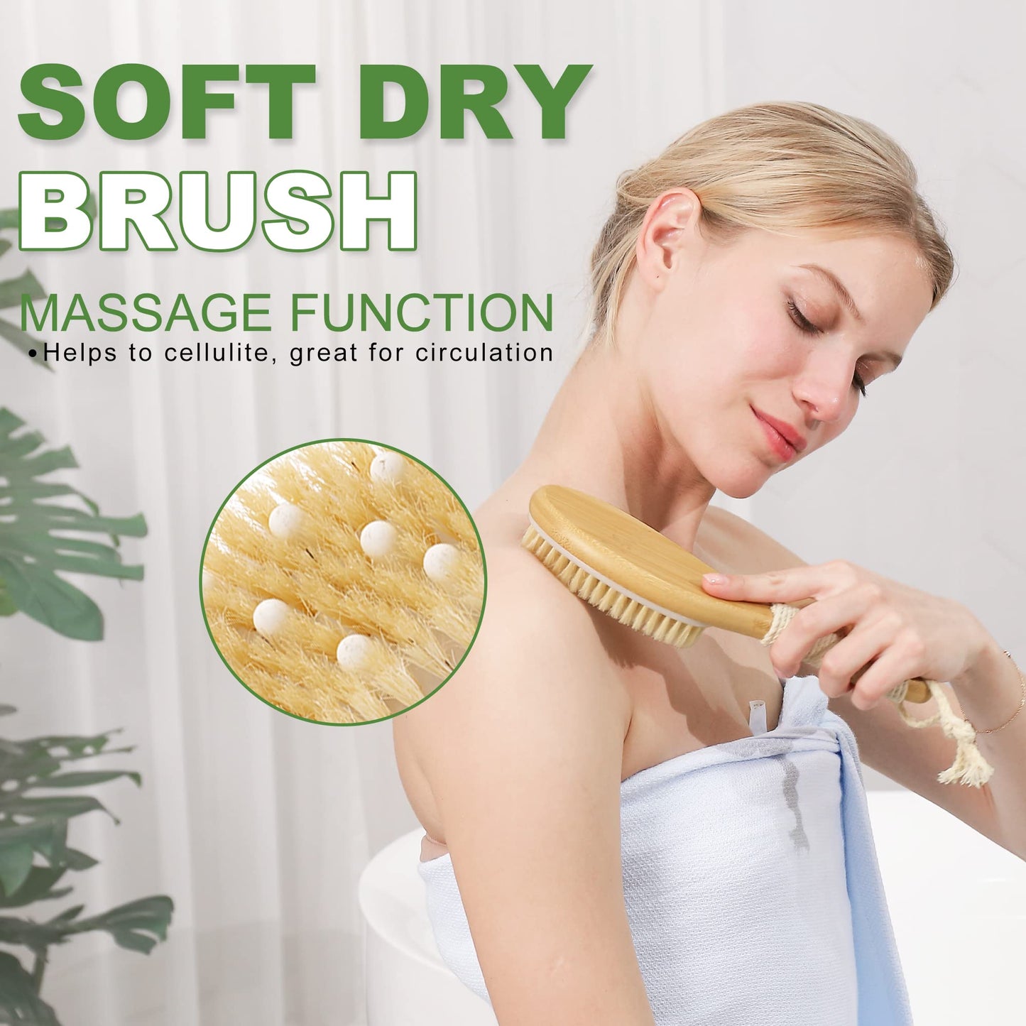 AIFEIVICO Natural Dry Brushing Body Brush Set
