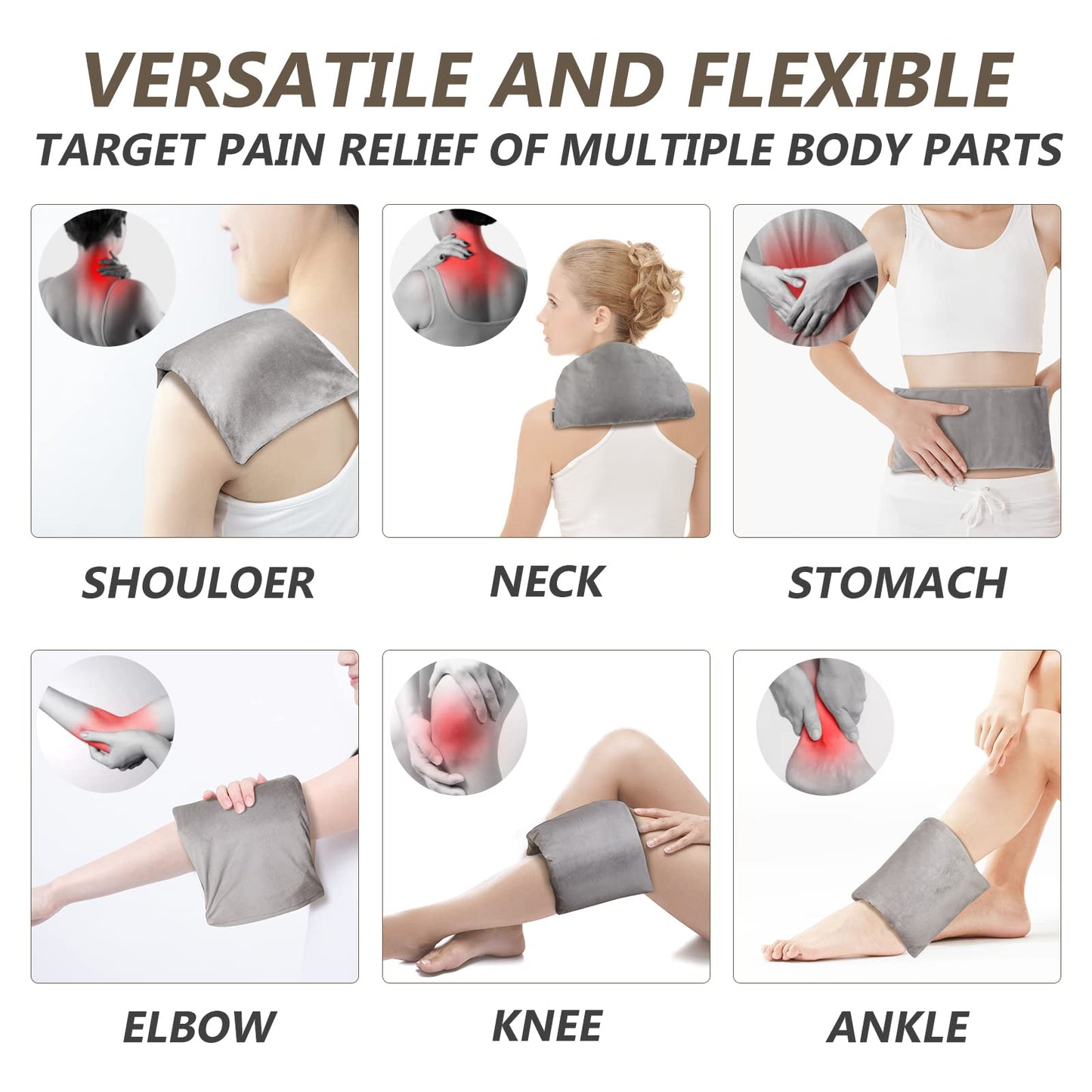 Microwavable Heating Pad Lavender Infused Therapy Pad by RelaxCoo