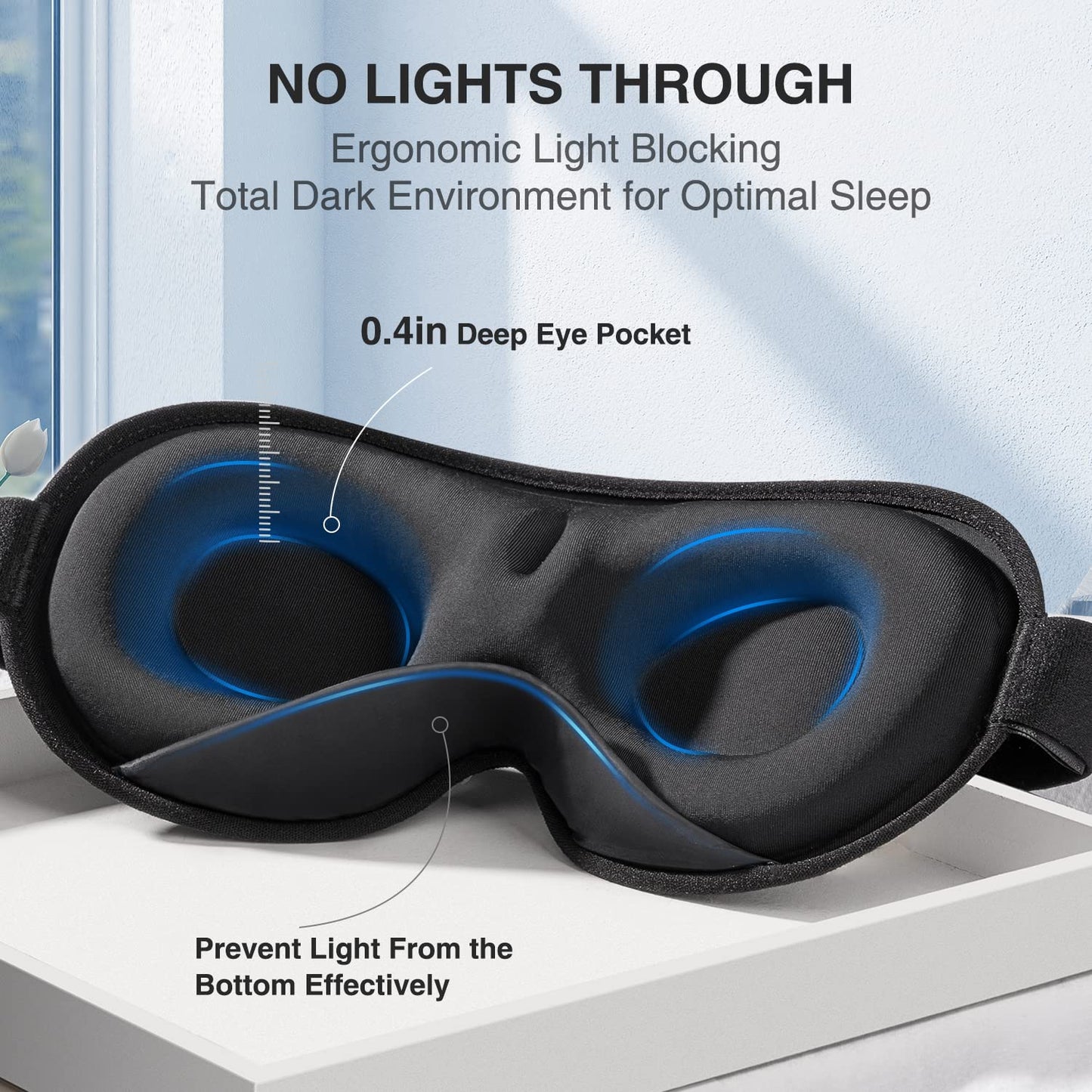 3D Light Blocking Eye Mask with Gentle Pressure by YFONG