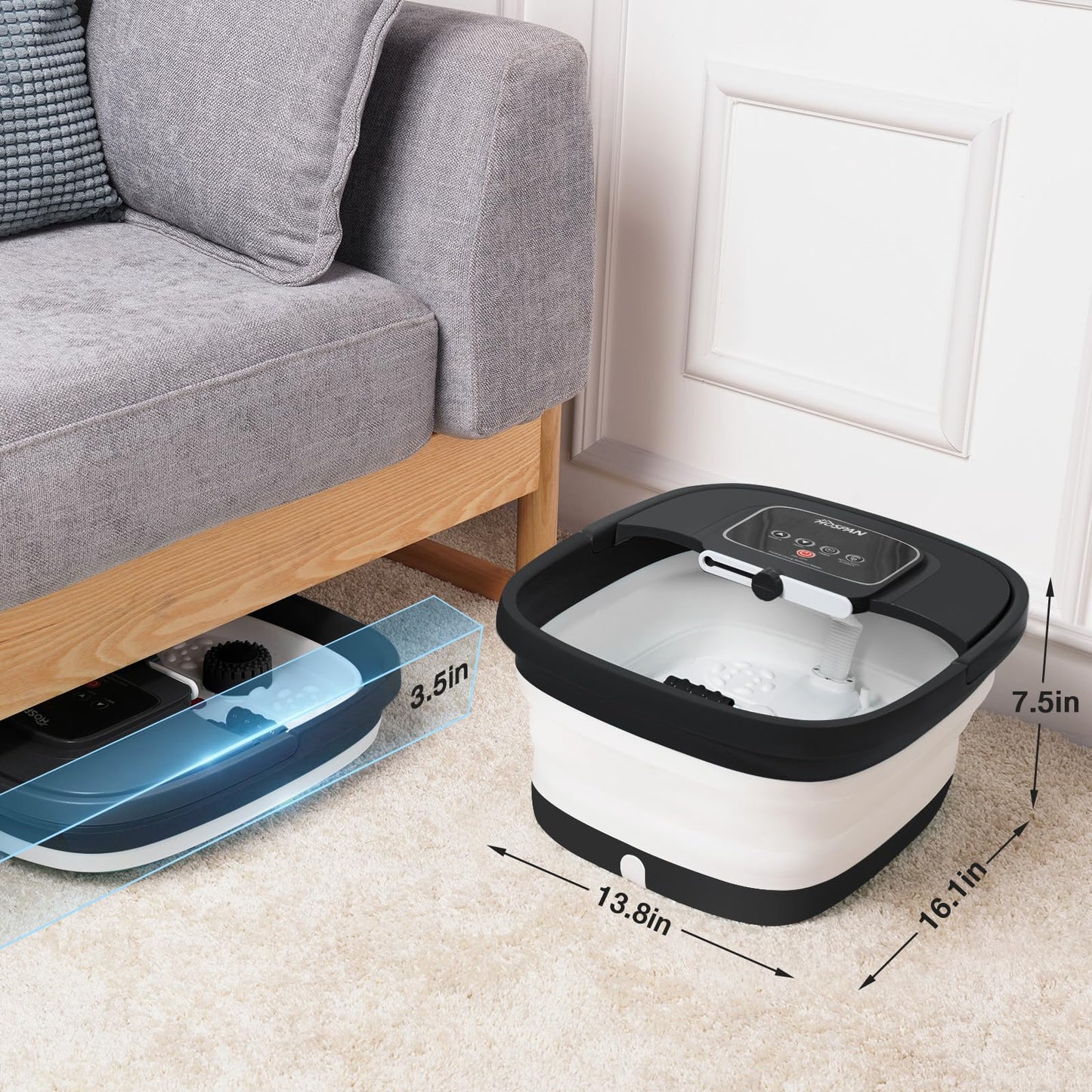 HOSPAN Collapsible Foot Spa Heated Massage Foot Bath by HOSPAN