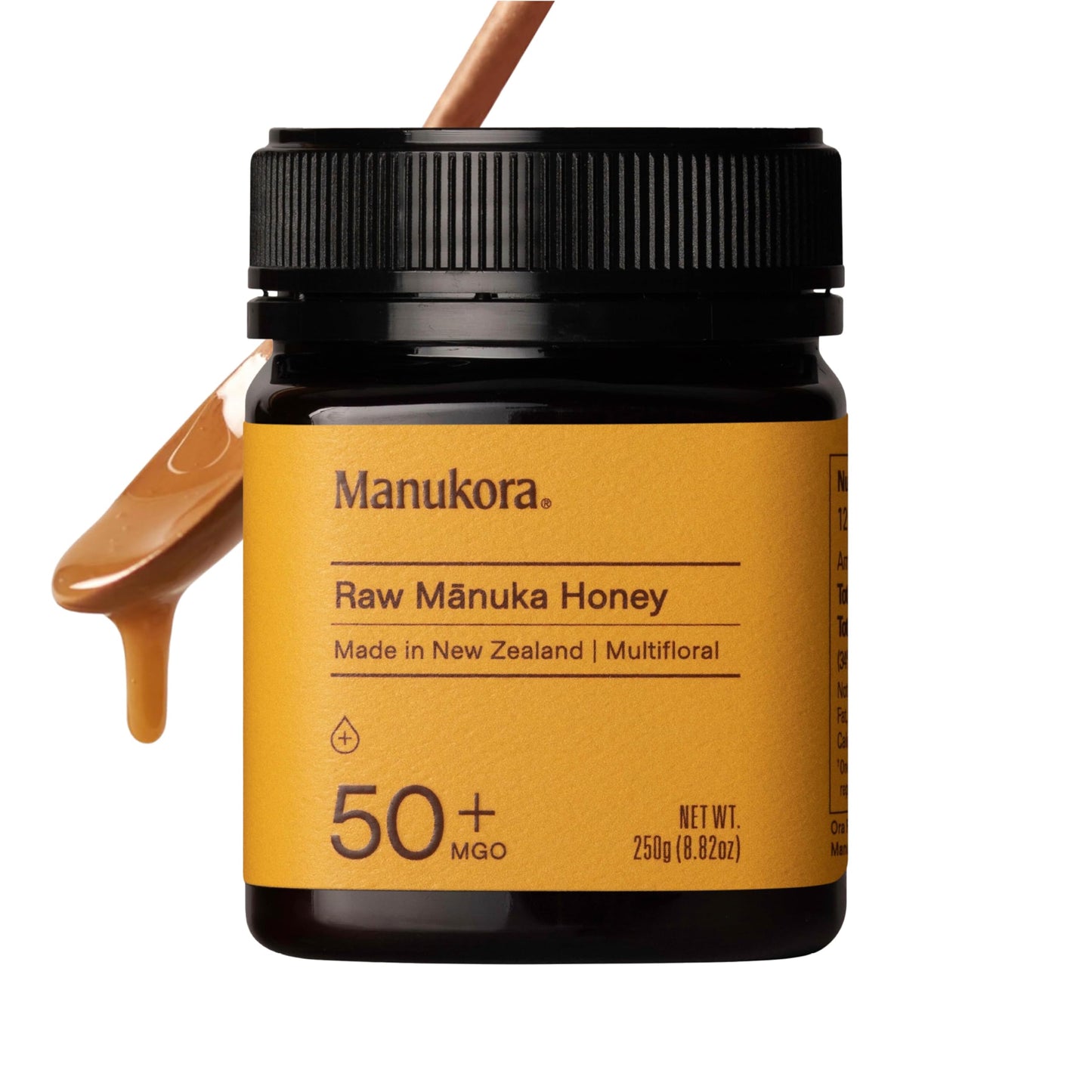 Manukora Raw Manuka Honey: Pure New Zealand, MGO 50+, Smooth & Natural (250g)