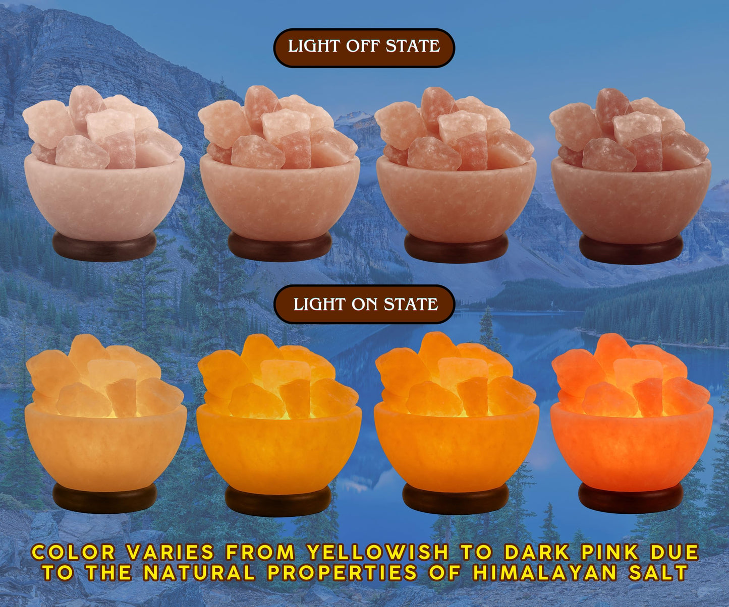 Himalayan Salt Lamp Bowl with Crystal Chunks by Spantik