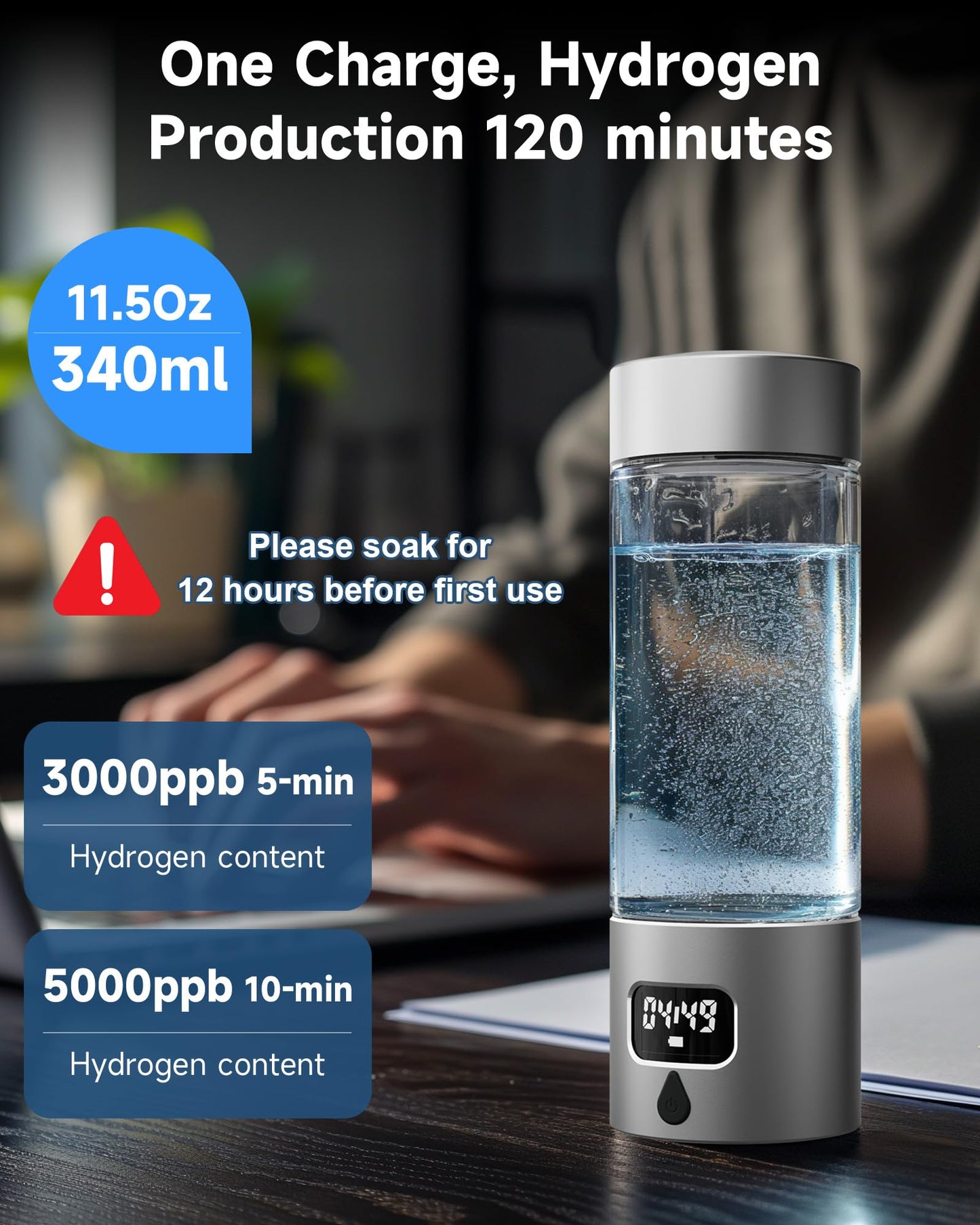 Asgool Portable Hydrogen Water Bottle
