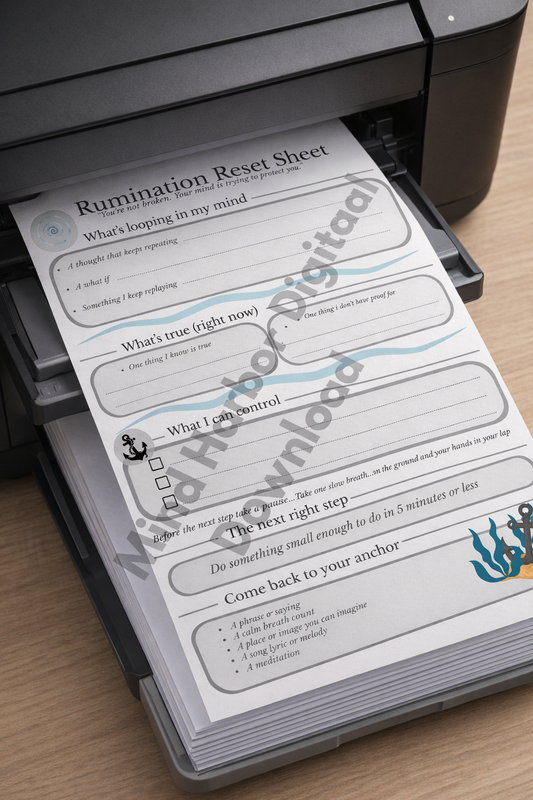 Rumination Reset Printable Sheet