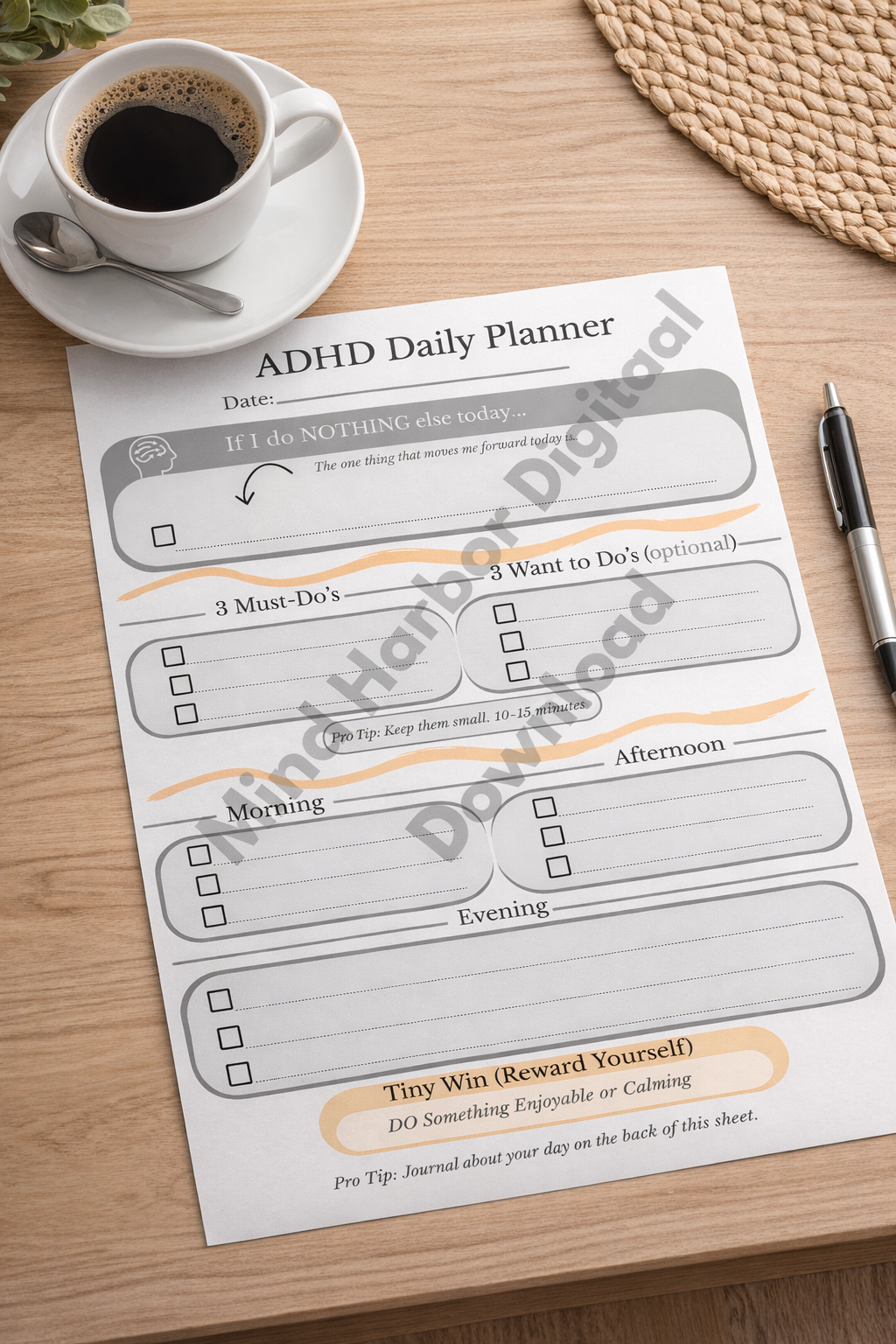 ADHD Daily Planner